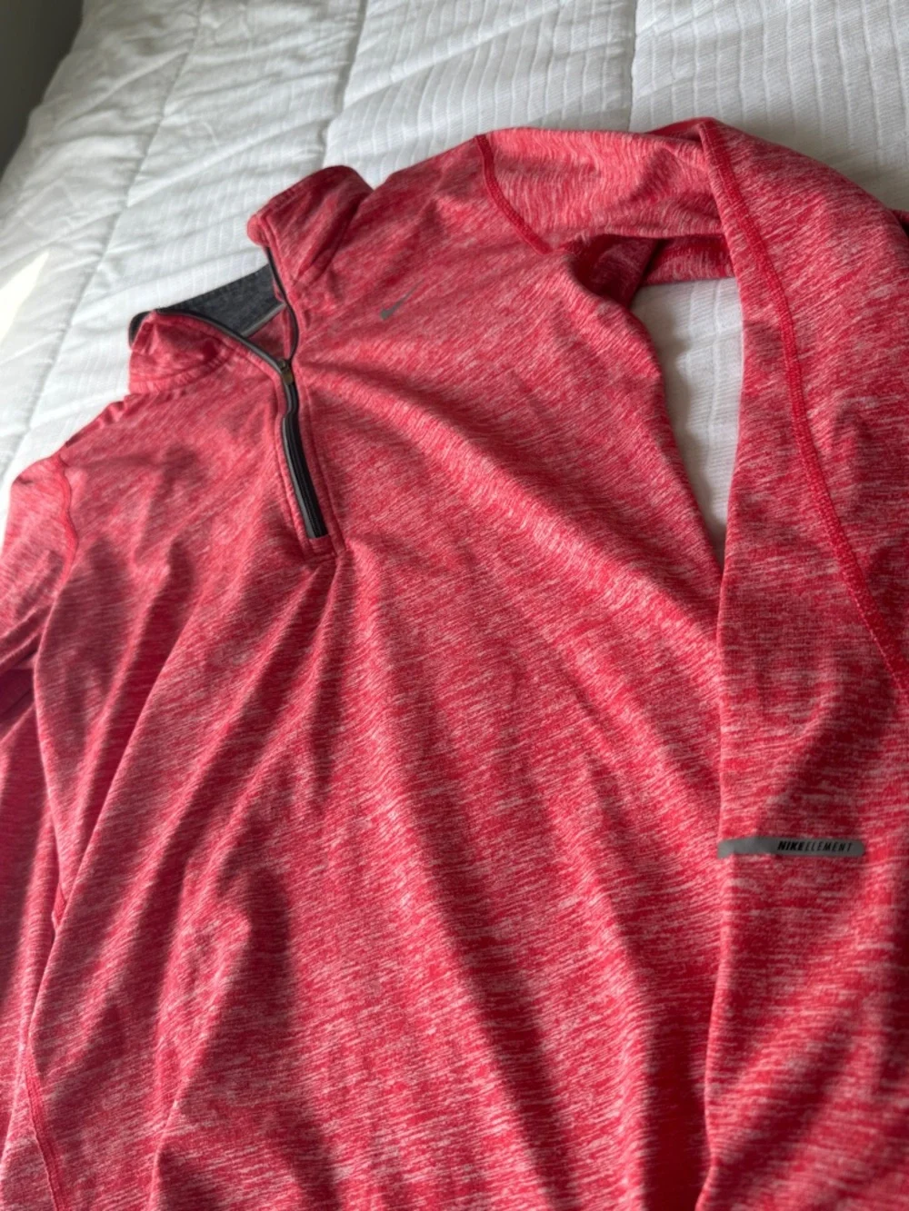 Nike dri-fit red half zip pullover jacket, size XS - Picture 2 of 9